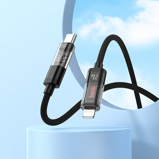 U116 iP PD Transparent Charging Data Cable - hocotech