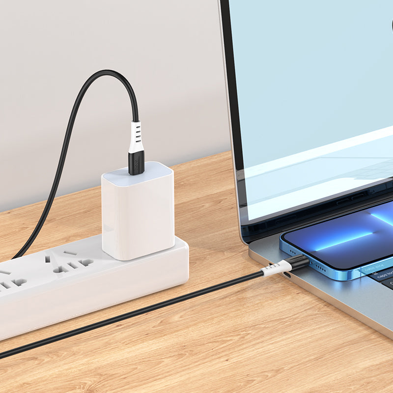 X82 iP PD Silicone Charging Data Cable - hocotech