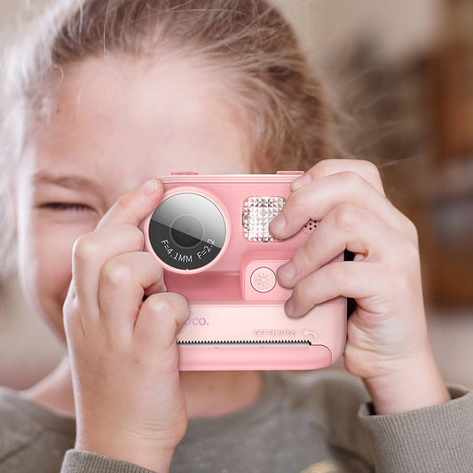 DV200 Dual Lens Children Printing Camera (Pink, Orange Color) - hocotech